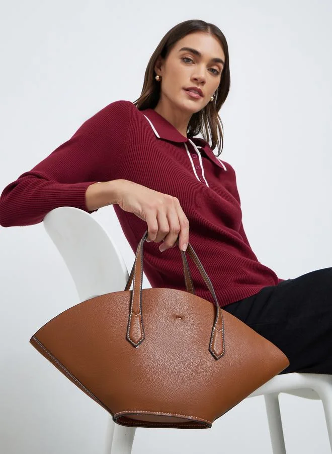 Styli V Shape Handbag with Adjustable Strap