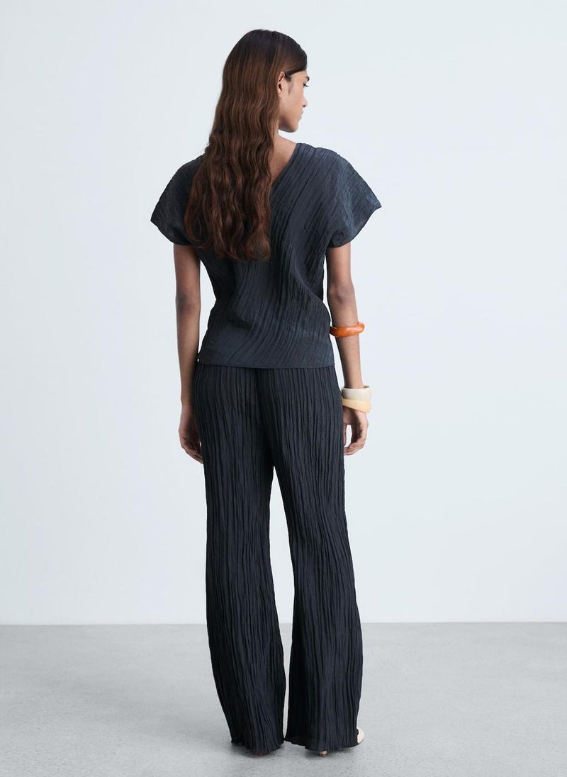 MANGO Pleated Straight Trousers  - Image 2