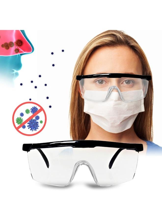 Thoraya Anti Fog Windproof Anti Dust Full-Sealing Goggles Transparent Lens Wearable Nearsighted Glasses(bright black )  - Image 3