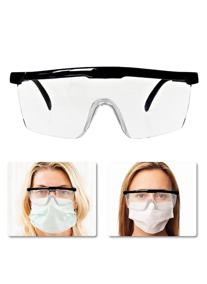 Thoraya Anti Fog Windproof Anti Dust Full-Sealing Goggles Transparent Lens Wearable Nearsighted Glasses(bright black )  - Image 5