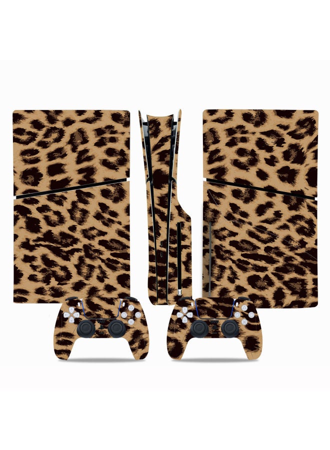 Loquat PS5 Slim Film Colorful Stickers Cartoon Film Stickers Protective Stickers Handle Stickers All-inclusive Color Film Wood Grain-Color:TN-P5SDisc-0065 - Image 1