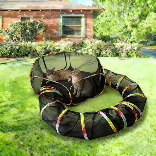 CLKHOWL Outdoor Cat Enclosure Portable Cat Tents for Outside Cage Free Outside Cat Playpen Pet Enclosure Cat Tunnel Outdoor Playground for Indoor Cats Small Animals - Image 1