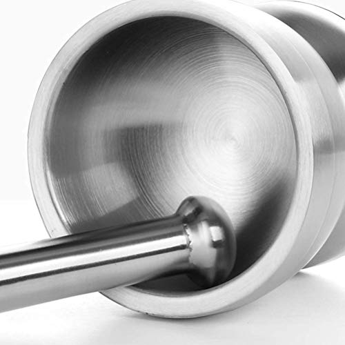 Delavala Stainless Steel Metal Mortar Salt and Pestle Bowl for Herbs Spice Garlic Cooking - Image 3