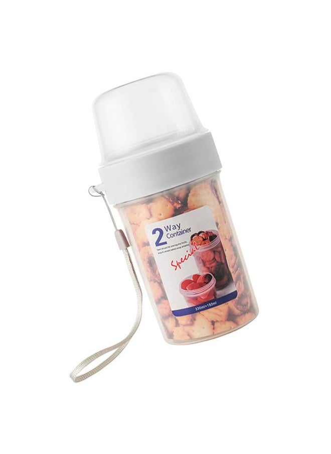 Thoraya - Portable Food Container 2 Layer Storage Bottle Seal Pot Airtight Canister for Yogurt Salad Fruit Snack - Image 1