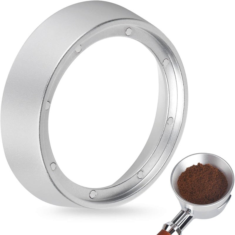 Attsky 54mm Portafilter Funnel with Magnetic, Lightweight Aluminum Espresso Dosing Funnel - Image 1