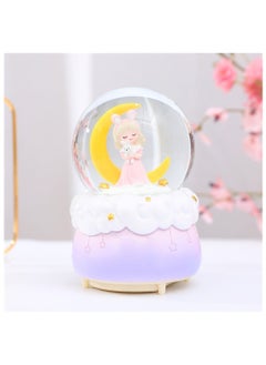 Y&D Snow Globes, Crystal Ball with Musical, LED Lights, Cute Princess Globe, Manual Drifting, Gifts for Girls, Birthday New Year Gift Girls Aged 3-12 (Pink)  - Image 2