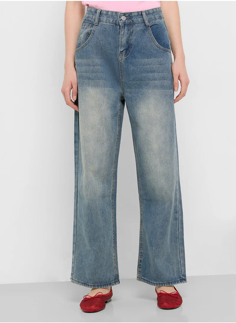 Ginger High Waist Straight Leg Jeans