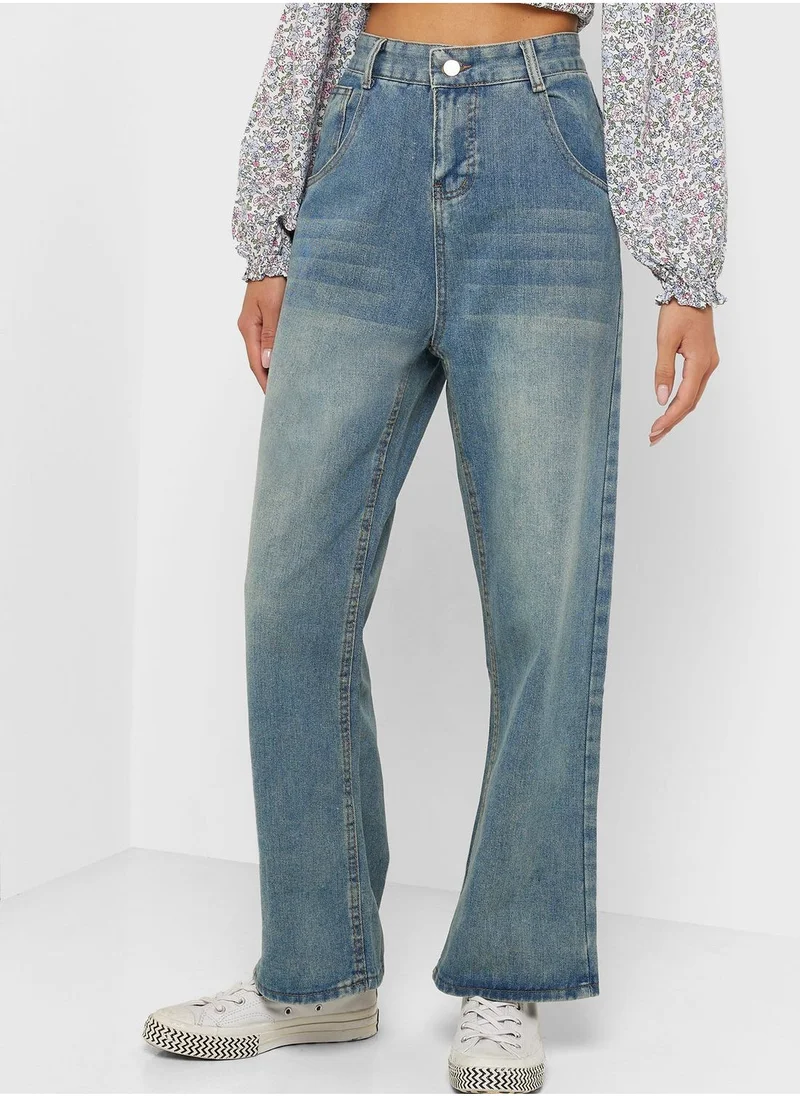 Ginger High Waist Straight Leg Jeans