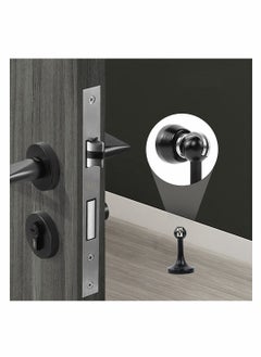KASTWAVE Magnetic Door Stops Door Stopper Stainless Steel Magnetic Doorstop Brushed Satin Nickel, Black Wall Floor Mounted Door Holder Door Catch for Bedroom Bathroom Kitchen Home Office  - Image 2
