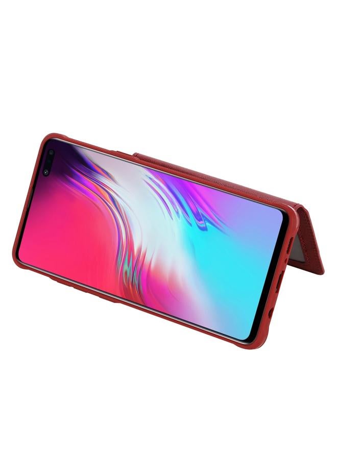 زبون جراب لهاتف Galaxy S10 5G جراب واقٍ مقاوم للصدمات بسحاب مع فتحات للبطاقات وقوس وحامل للصور ووظيفة المحفظة - Image 5