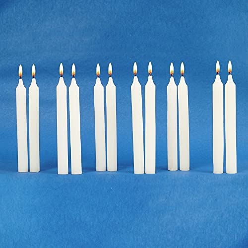 PROSPERRO LUMO Paraffin Wax Tapper Candle, Pack of 12 Candles, White, Wt : 411 gm, 18 X 3.5 X 8 (Parkash 3006) - Image 1