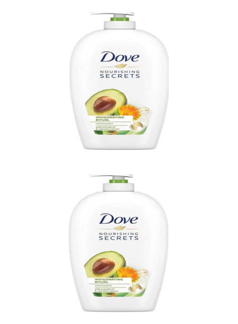 Dove Nourishing Secrets Invigorating Ritual Hand Wash With Avocado Oil And Calendula Extract 2*500ml  (pack of 2) - Image 2