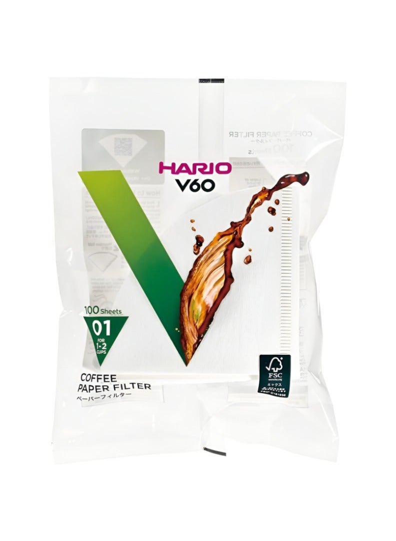 Hario V60 Coffee Filter Paper - 01, Suitable for Size 01 Dripper, 10 packs (1000pcs) - Image 2
