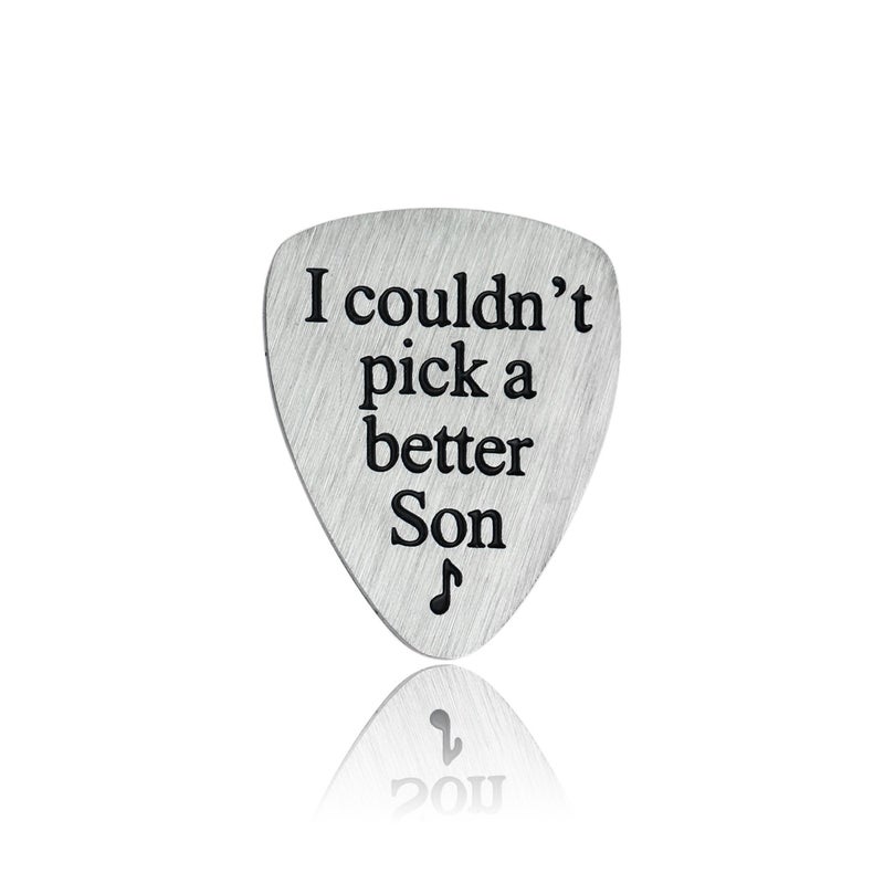 YeeQin I Couldnâ€™t Pick A Better Son Guitar Pick Jewelry Gift for Son From Mom Dad Musician Gifts - Image 5