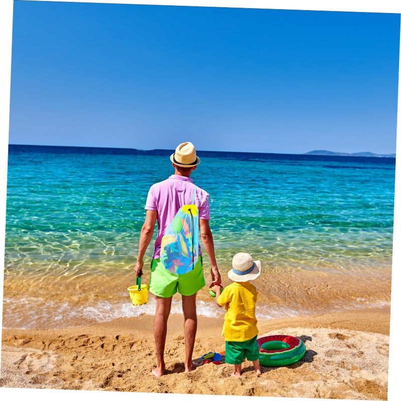 2 Pack Mesh Storage Bags for Beach Toys Swim Gear and Outdoor Essentials - Image 3