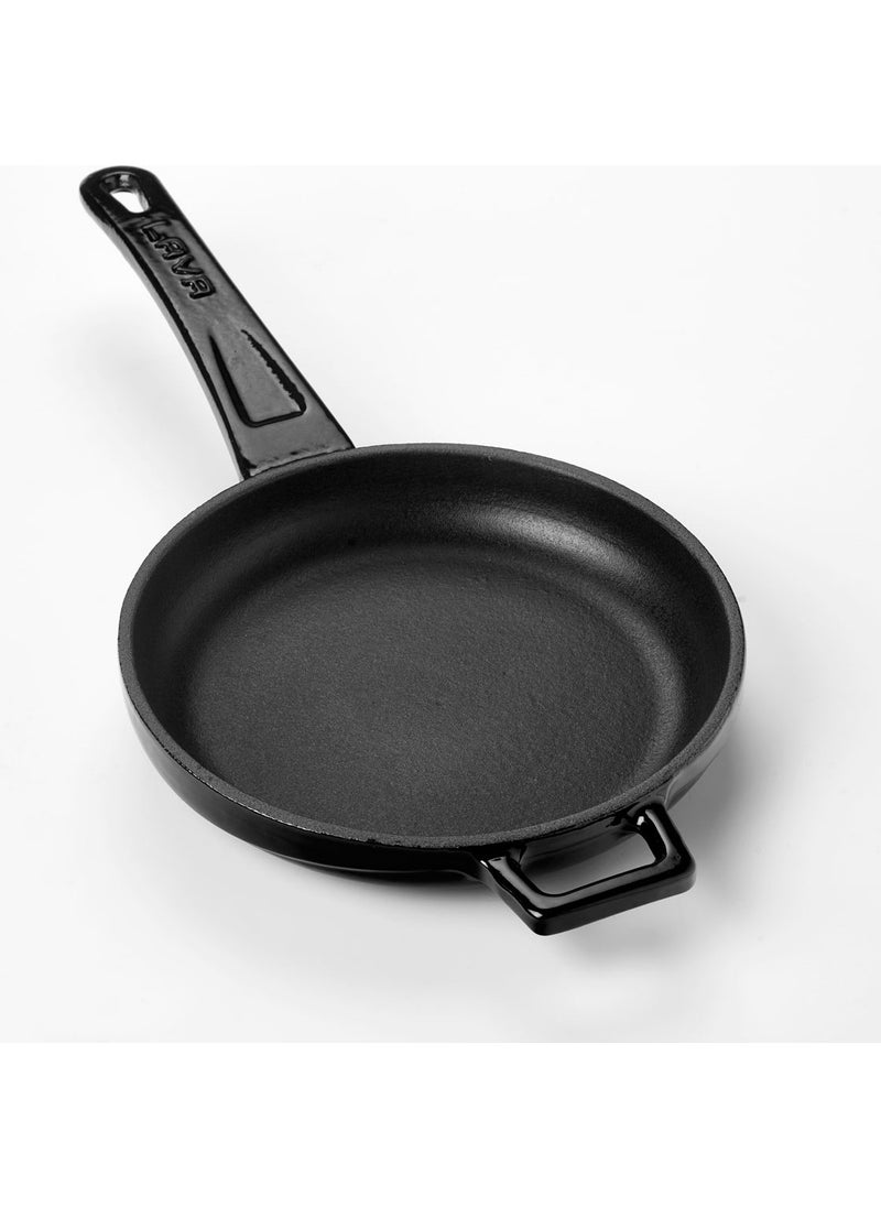 Lava Cast Iron Frying Pan, Metal Handle. DIAMETER(Ø)16CM. - Black  - Image 2