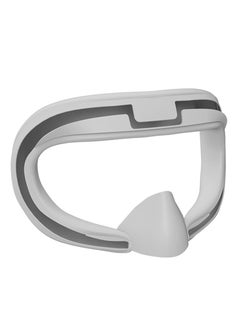 VR Face Cover Compatible for Meta Quest 3 Sweatproof Washable Silicone Cushion Face Pad Mask for Quest 3 VR Headset (Gray White)