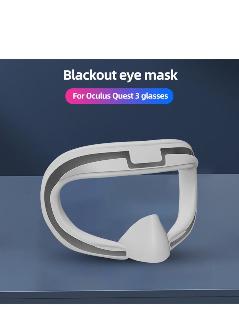 Generic - VR Face Cover Compatible for Meta Quest 3 Sweatproof Washable Silicone Cushion Face Pad Mask for Quest 3 VR Headset (Gray White) - Image 1