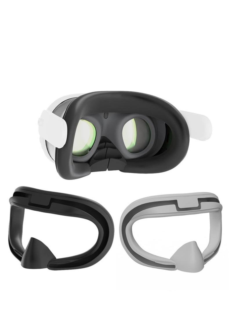 Generic - VR Face Cover Compatible for Meta Quest 3 Sweatproof Washable Silicone Cushion Face Pad Mask for Quest 3 VR Headset (Gray White) - Image 1