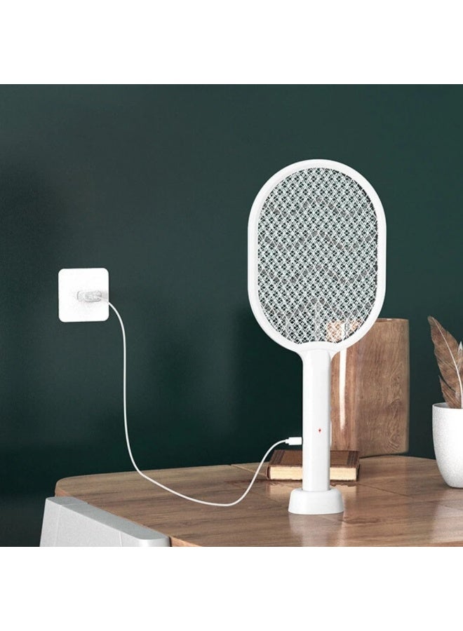 USB Rechargeable Electric Mosquito Swatter with Base - Image 5
