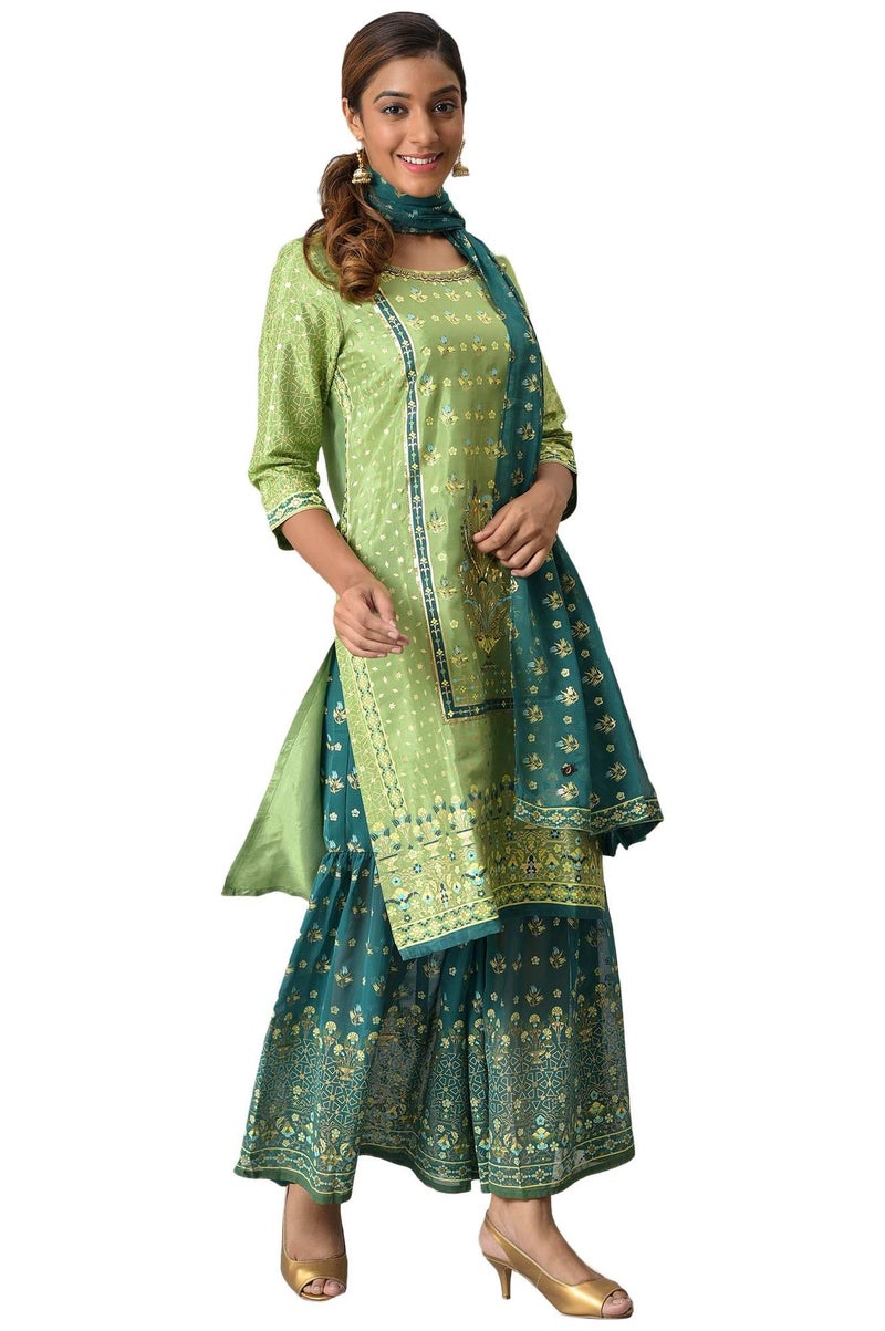 Aurelia Women's Viscose Set (22AUD10444-504440_Green - Image 4