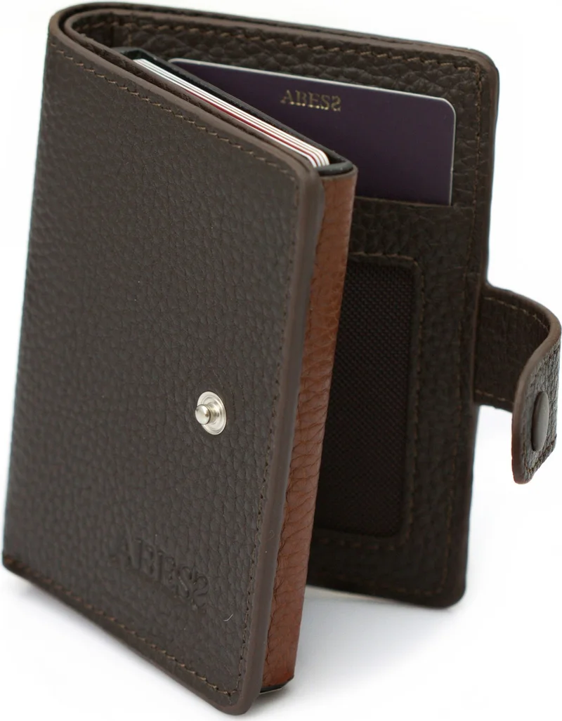 ابيس Card Holder Wallet , Luxury Leather Mechanism Wallet Card Holder