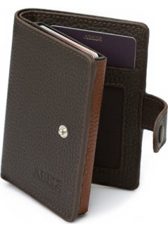 Abess Card Holder Wallet , Luxury Leather Mechanism Wallet Card Holder  - Image 4