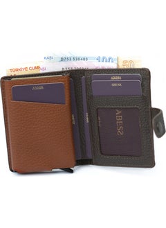 Abess Card Holder Wallet , Luxury Leather Mechanism Wallet Card Holder  - Image 5