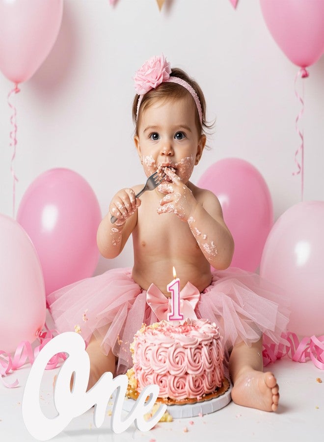 TONIFUL One Wooden Sign Cutout Letter for 1st Birthday Party Decorations Table Centerpieces for First Birthday White Letter Wooden Photo Booth Props Party Decorations Supplies - Image 3