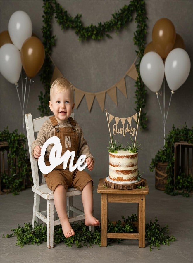 TONIFUL One Wooden Sign Cutout Letter for 1st Birthday Party Decorations Table Centerpieces for First Birthday White Letter Wooden Photo Booth Props Party Decorations Supplies - Image 4