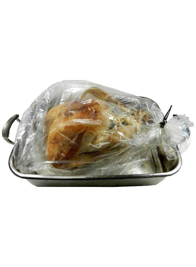Regency Wraps Turkey Roasting Bags With Twist Ties, Oven Safe Bags for Cooking Flavorful Turkey, Poultry, or Meat with Easy Clean Up, Clear, 20" x 24" (2 pack) - Image 1