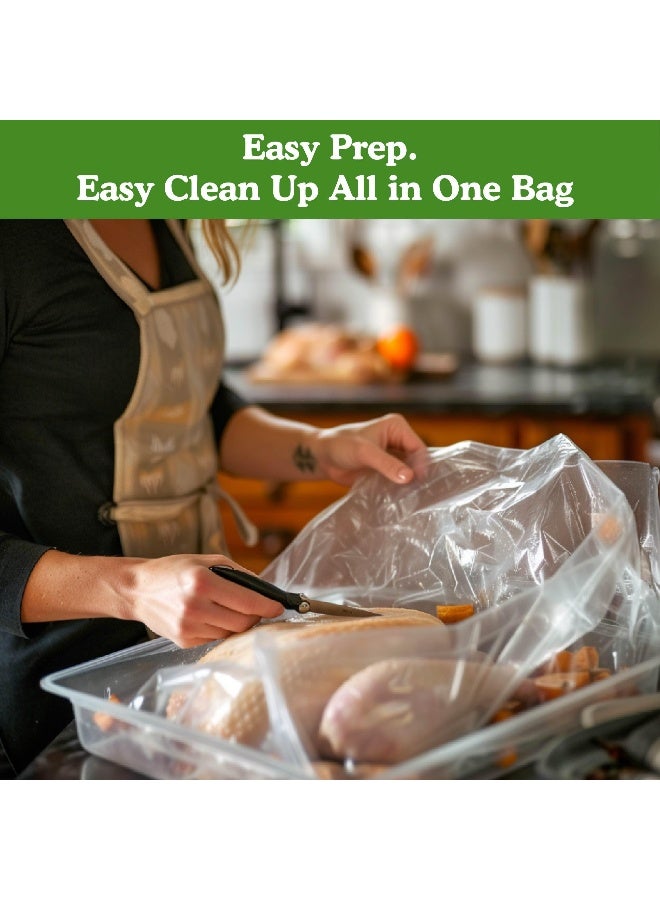 Regency Wraps Turkey Roasting Bags With Twist Ties, Oven Safe Bags for Cooking Flavorful Turkey, Poultry, or Meat with Easy Clean Up, Clear, 20" x 24" (2 pack) - Image 5