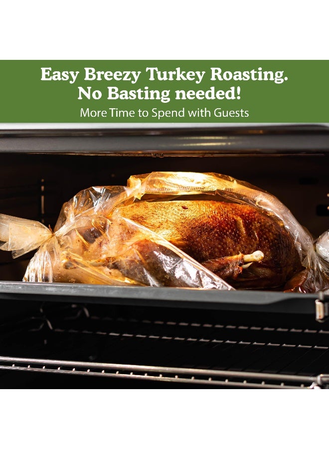 Regency Wraps Turkey Roasting Bags With Twist Ties, Oven Safe Bags for Cooking Flavorful Turkey, Poultry, or Meat with Easy Clean Up, Clear, 20" x 24" (2 pack) - Image 3