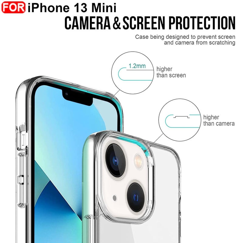 Cedo iPhone 13 Mini Clear Case | Soft Flexible Slim-Fit | Full Body 360 Protection Shock Proof TPU Back Cover (Transparent) - Image 5