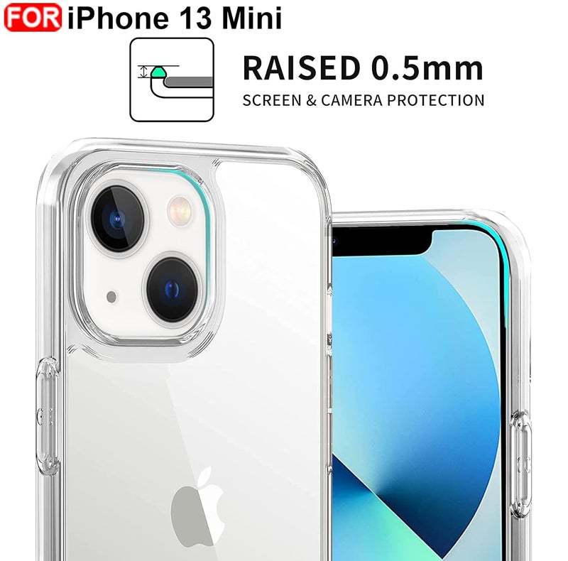 Cedo iPhone 13 Mini Clear Case | Soft Flexible Slim-Fit | Full Body 360 Protection Shock Proof TPU Back Cover (Transparent) - Image 4