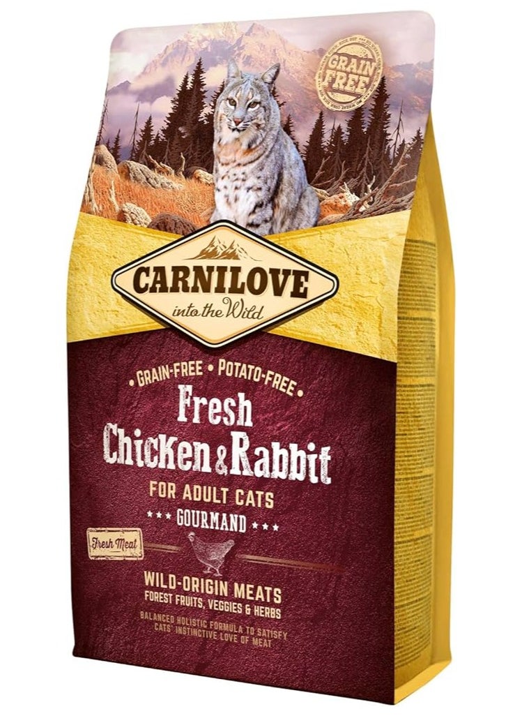 CARNILOVE Chicken & Rabbit Gourmand for Adult Cats 6Kg 