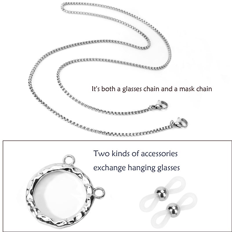 Hongeely Glasses Holder Chain Loop Eyeglasses Necklace for Men's Jewellery Sunglasses Chain (Handmade corn chain) - Image 3