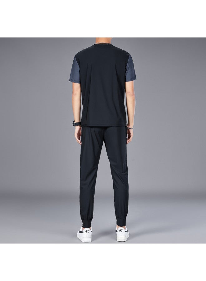 FOLUNSI men's Summer Set - Lightweight, Breathable, Skin-friendly Casual T-shirt & Trousers - Image 5