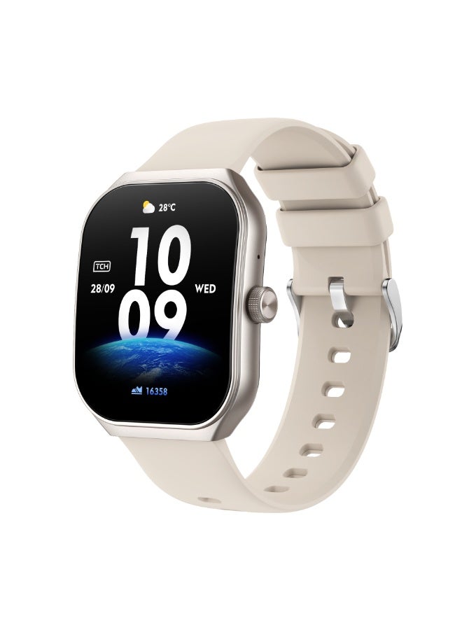 تي سي اج TCH Calling Smart Watch Z10 Pro Swift Silver for Men & Women, Bluetooth Call, AMOLED Display, Touch Screen Fitness Tracker, Heart Rate, Sleep Monitor, Activity Tracker, Waterproof 1 ATM, 7 Days Battery (UAE Version) - Image 2
