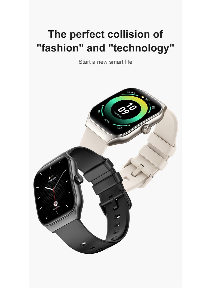 تي سي اج TCH Calling Smart Watch Z10 Pro Swift Silver for Men & Women, Bluetooth Call, AMOLED Display, Touch Screen Fitness Tracker, Heart Rate, Sleep Monitor, Activity Tracker, Waterproof 1 ATM, 7 Days Battery (UAE Version) - Image 3