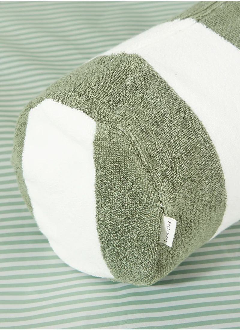 ساني لايف Inflatable Beach Pillow The Vacay Olive Stripe
