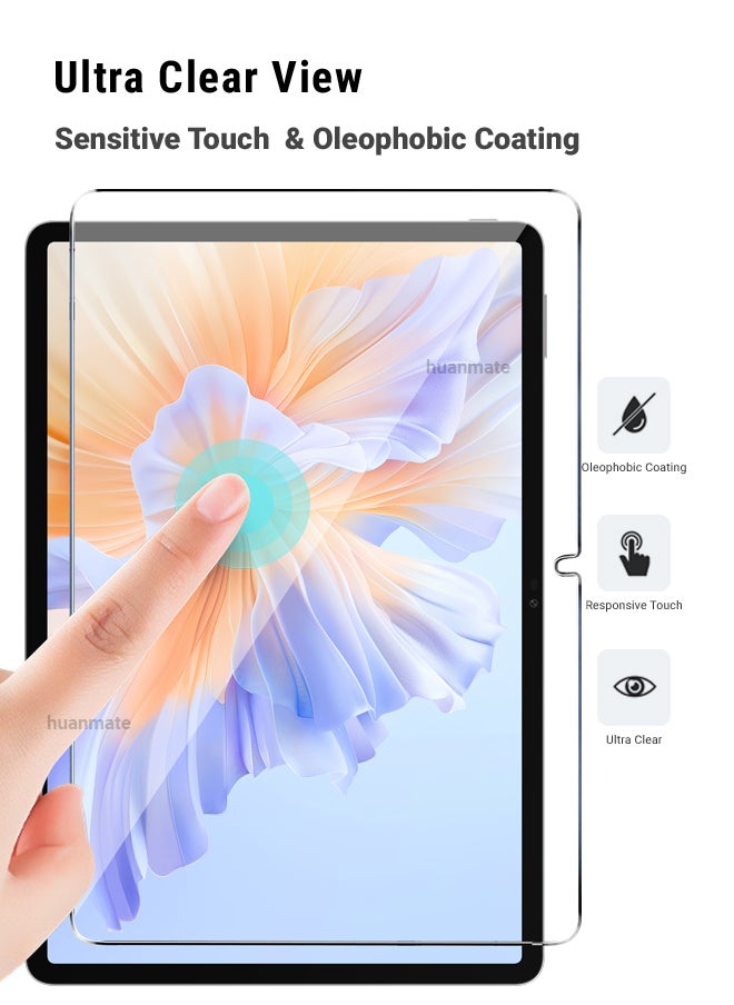 Honor Pad V9 11.5 inch Tempered Glass Screen Protector – High Transparency, Delicate Touch, Anti-Explosion, Smooth Arc Edges, Easy Installation, Screen Protector for Honor Pad V9 11.5 inch
