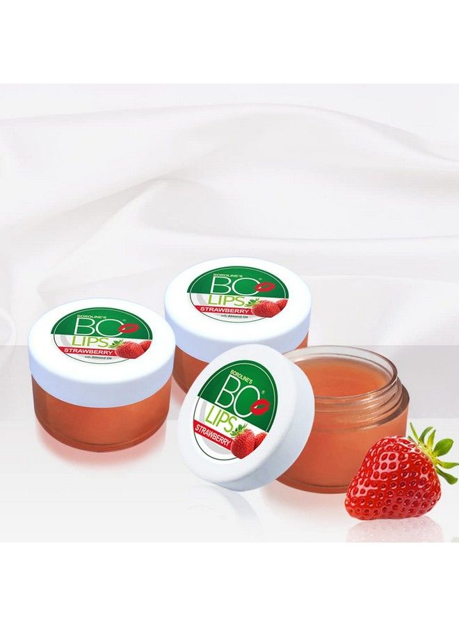 BOROLINE Bo Lips Flavoured Lip Balm ; Strawberry Flavoured Natural Lip Care (10 Gm X 3) ; With Natural Almond Oil ; Moisturize & Soften Dry & Chapped Lips ; Smoothens Lips (Pack Of 3) - Image 2