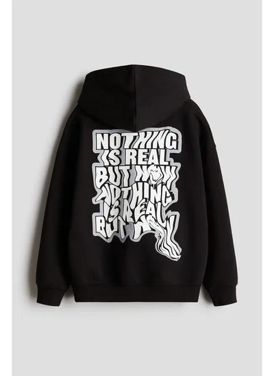 اتش اند ام Motif-detail hoodie