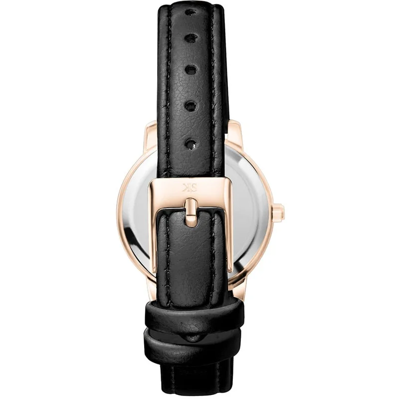 KENNETH SCOTT Kenneth Scott K22524-KLBMB Women's Analog Display Watch & Polyurethane Strap Black