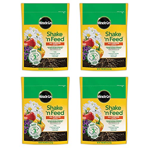 Miracle-Gro Shake 'N Feed All Purpose Plant Food Refill Bags, Plant Fertilizer, 8 lbs. (4-Pack) - Image 1