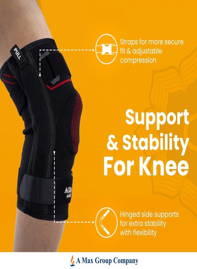AGEasy (Max Group) Hinged Knee Braces for Osteoarthritis | Knee Brace for Men & Women | Knee Supporter with Inner Cotton Lining, Durable Hinge | Knee Caps for Pain Relief | Knee Belt for Joint Pain (M, Rigid Hinge Support (Pair)) - Image 5