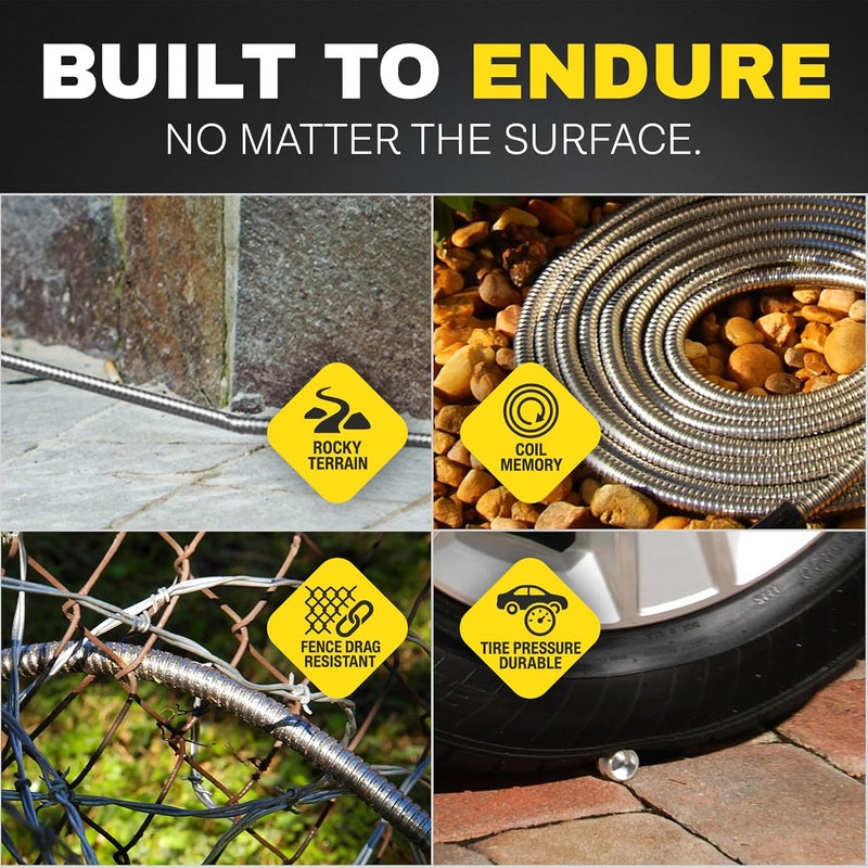 BIONIC STEEL 3Ft Short Garden Hose, 3 Ft x 5/8 In. Connector Hose for Reel, Leak Proof Connection, Heavy Duty, Non Kinking, Flexible, Hose Extension - Image 5