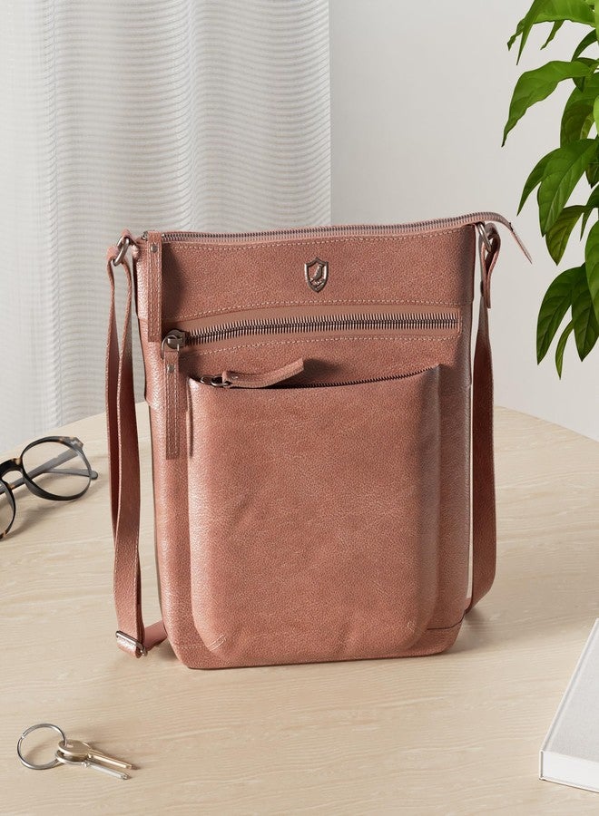 Cochoa Small Crossbody Bags for Women Genuine Leather Vintage Purse Travel Shoulder Handbag Cross Over with Adjustable Strap (Cognac Washed Vintage) - Image 2