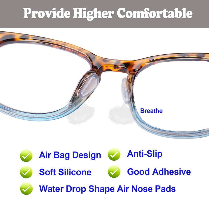 Omnful Eyeglass Nose Pads  2.2Mm Thickness Adhesive Anti Slip Glasses Nose Pad With Air Bag  Comfort Silicone Glasses Grip Cushions For Sunglasses  Eyeglasses & Reading Glasses (5 Pairs  Clear) - Image 5